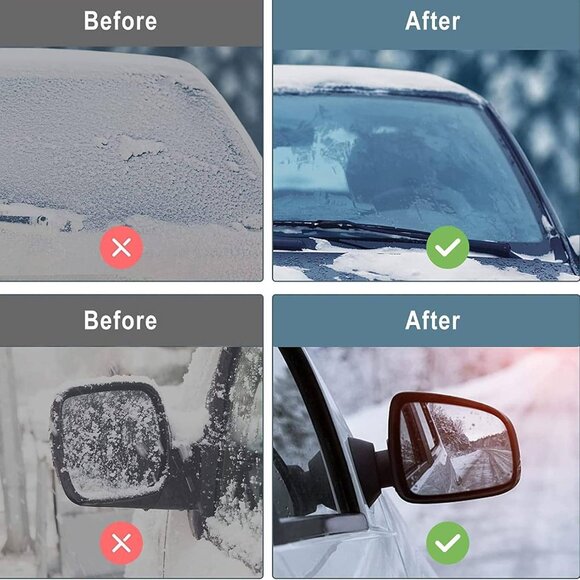 Big Hippo Premium Extended Ice & Snow Car Windshield Cover with Mirror Covers - Picture 6 of 6